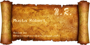 Musta Róbert névjegykártya